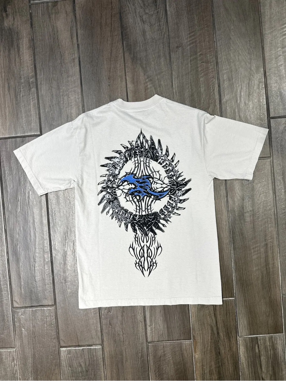 Revenge Spine Tee Cement Cotton Men’s Size Small